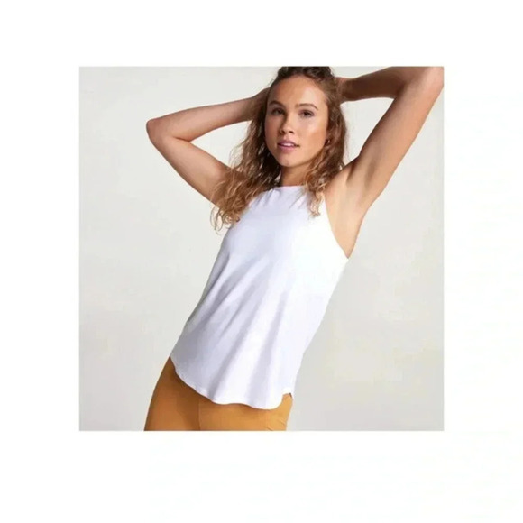New Women’s Calia LustraLux Cutaway sleeveless tank top white‎ medium Retail $38 - Picture 1 of 12